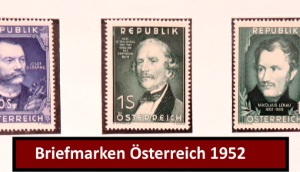 Österreich Briefmarken vom Jahr 1952