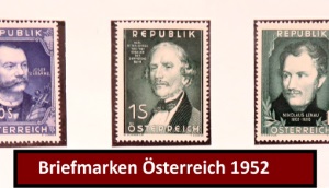 sterreich Briefmarken vom Jahr 1952