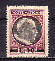 Briefmarke Vatikan mit Pius XII.