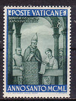 Briefmarke Vatikan mit Bonifatius VIII.