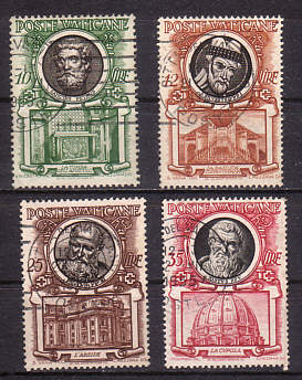 Briefmarken Vatikan mit Ppsten