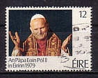 Johannes Paul II auf irischer Briefmarke