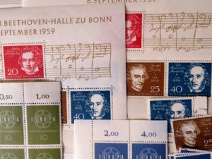 BRD Briefmarken und Blcke aus den 50 er Jahren