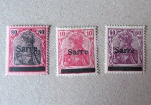 Fälschung der Saargebiet-Briefmarke Michel Nummer 16