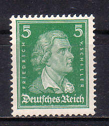 Briefmarke mit Friedrich von Schiller