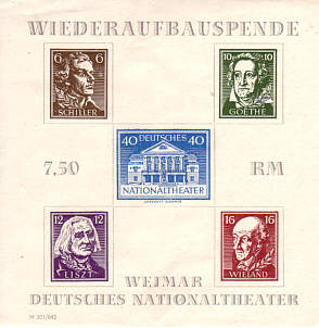 Briefmarke mit Friedrich von Schiller