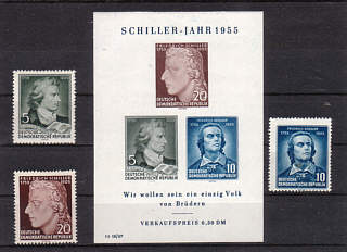 Briefmarke mit Friedrich von Schiller