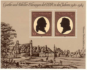 Briefmarke mit Friedrich von Schiller