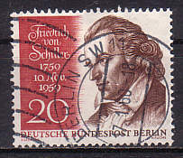 Briefmarke mit Friedrich von Schiller