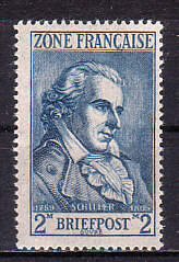 Briefmarke mit Friedrich von Schiller