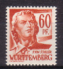 Briefmarke mit Friedrich von Schiller