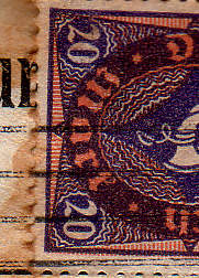 Stockflecken auf Briefmarke