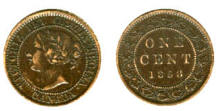 Canadian Cent with Queen Victoria