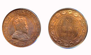 Canadian Cent with Edward VII