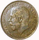 George V UK 1 Penny 1921