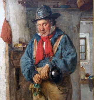 Auf diesem lgemlde von 1869 des schottischen Knstlers Erskine Nicol giet ein Mann Whisky in eine Flasche