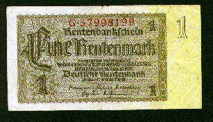 Deutsches Reich 1 Rentenmark Banknote