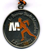 Marathonmedaille Bonn Marathon 2001