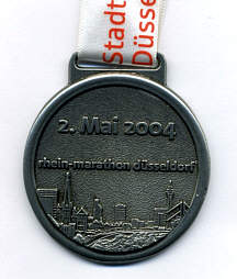 Marathonmedaille Dsseldorf Marathon 2004