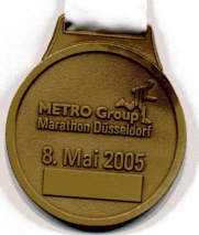 Marathonmedaille Dsseldorf Marathon 2005
