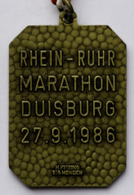 Laufmedaille Duisburg