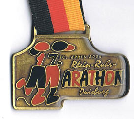 Laufmedaille Duisburg