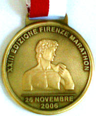 Marathonmedaille Florenz Marathon 2006