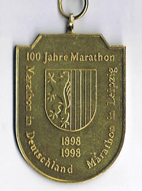 Laufmedaille vom Leipzig Marathon 