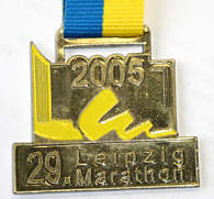 Laufmedaille vom Leipzig Marathon 2005