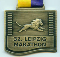 Laufmedaille vom Leipzig Marathon 