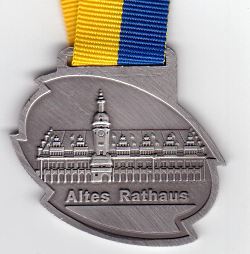 Laufmedaille vom Leipzig Marathon 