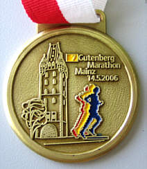 Laufmedaille vom Mainz Marathon 2006