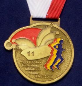 Laufmedaille vom Mainz Marathon 2012