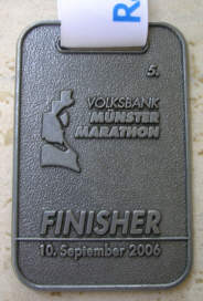 Marathonmedaille Mnster Marathon 2006