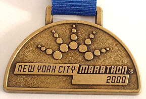 Laufmedaille New York Marathon 2000
