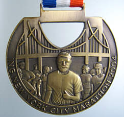 Laufmedaille New York Marathon 2004
