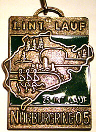 Laufmedaille vom Nrburgringlauf 2005