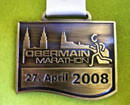 Marathonmedaille Bad Staffelstein - Obermainmarathon 2008