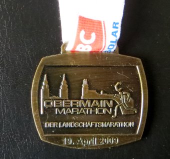 Marathonmedaille Bad Staffelstein - Obermainmarathon 2009