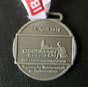 Marathonmedaille Bad Staffelstein - Obermainmarathon 2012