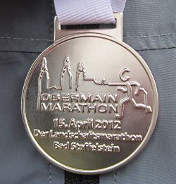 Marathonmedaille Bad Staffelstein - Obermainmarathon 2012