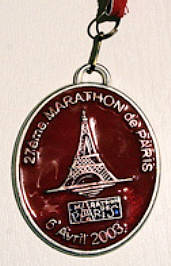 Marathonmedaille Paris 2003