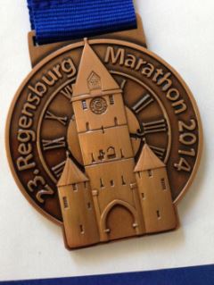 Finishermedaille Regensburg Marathon 2009