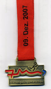 Marathonmedaille Siebengebirgsmarathon