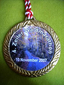 Finishermedaille Zeiler Waldmarathon 2007