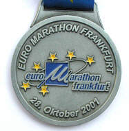 Marathonmedaille Frankfurt 2001