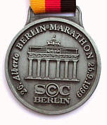 Marathonmedaille Berlin Marathon 1999
