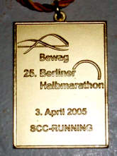 Laufmedaille Berlin Halbmarathon 2005