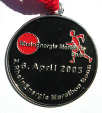 Marathonmedaille Bonn Marathon 2003