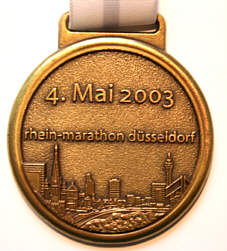 Marathonmedaille Dsseldorf Marathon 2003